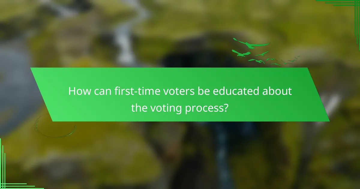 How can first-time voters be educated about the voting process?