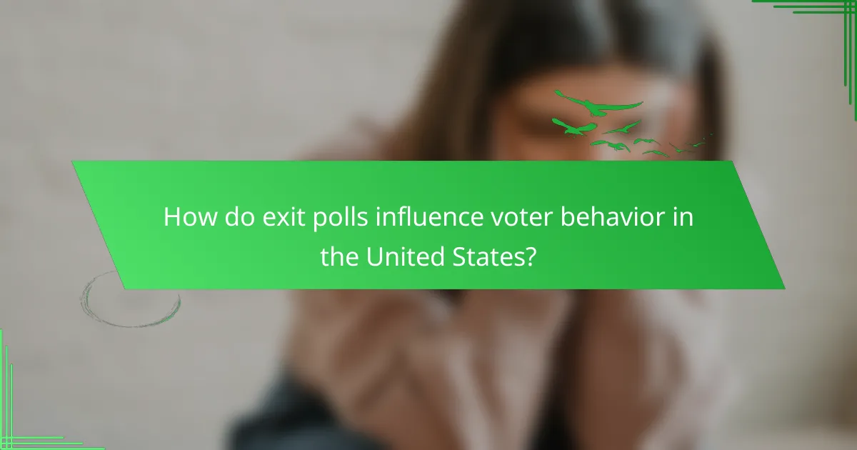 How do exit polls influence voter behavior in the United States?