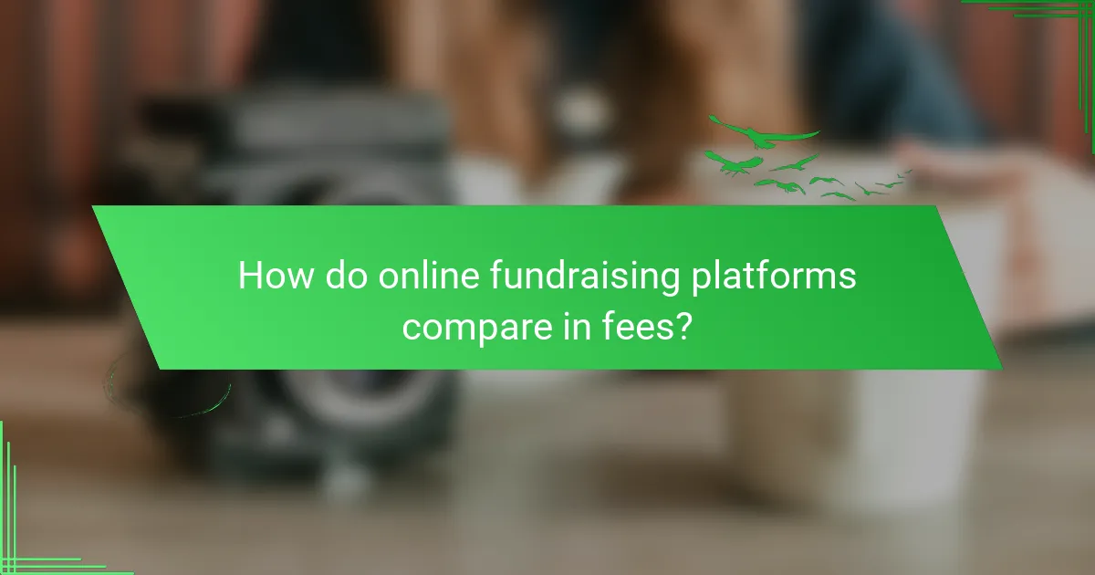 How do online fundraising platforms compare in fees?