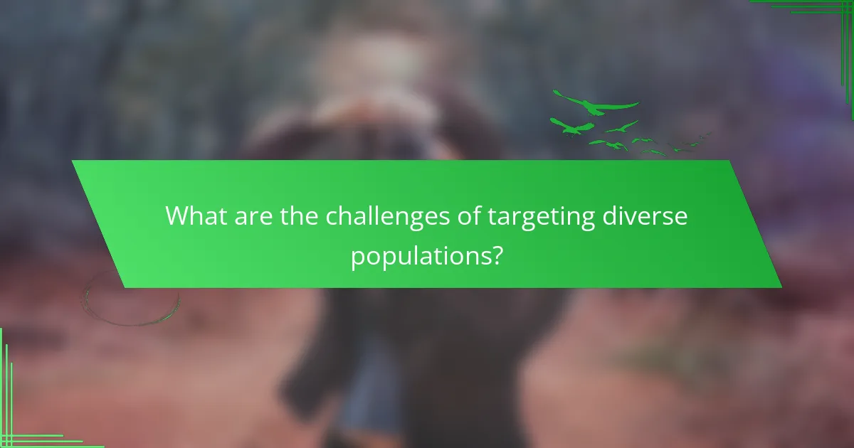 What are the challenges of targeting diverse populations?